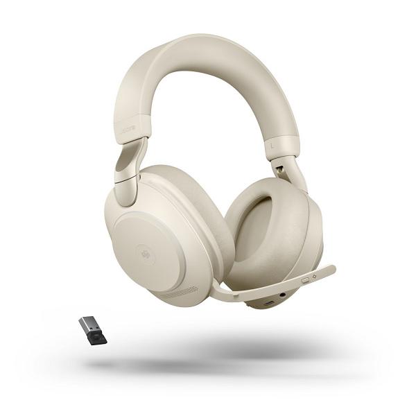 Jabra Evolve2 85, MS Teams, Link 380a, Beige - Over-Ear Headset